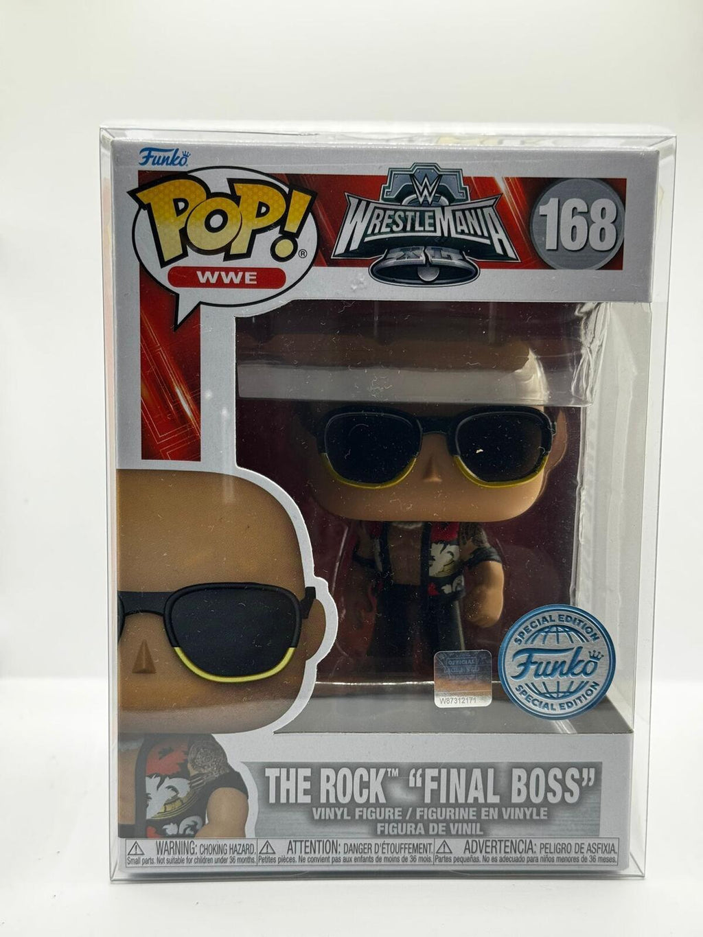 Funko Pop WWE The Rock "Final Boss" Vinyl Figure #168 Special Edition