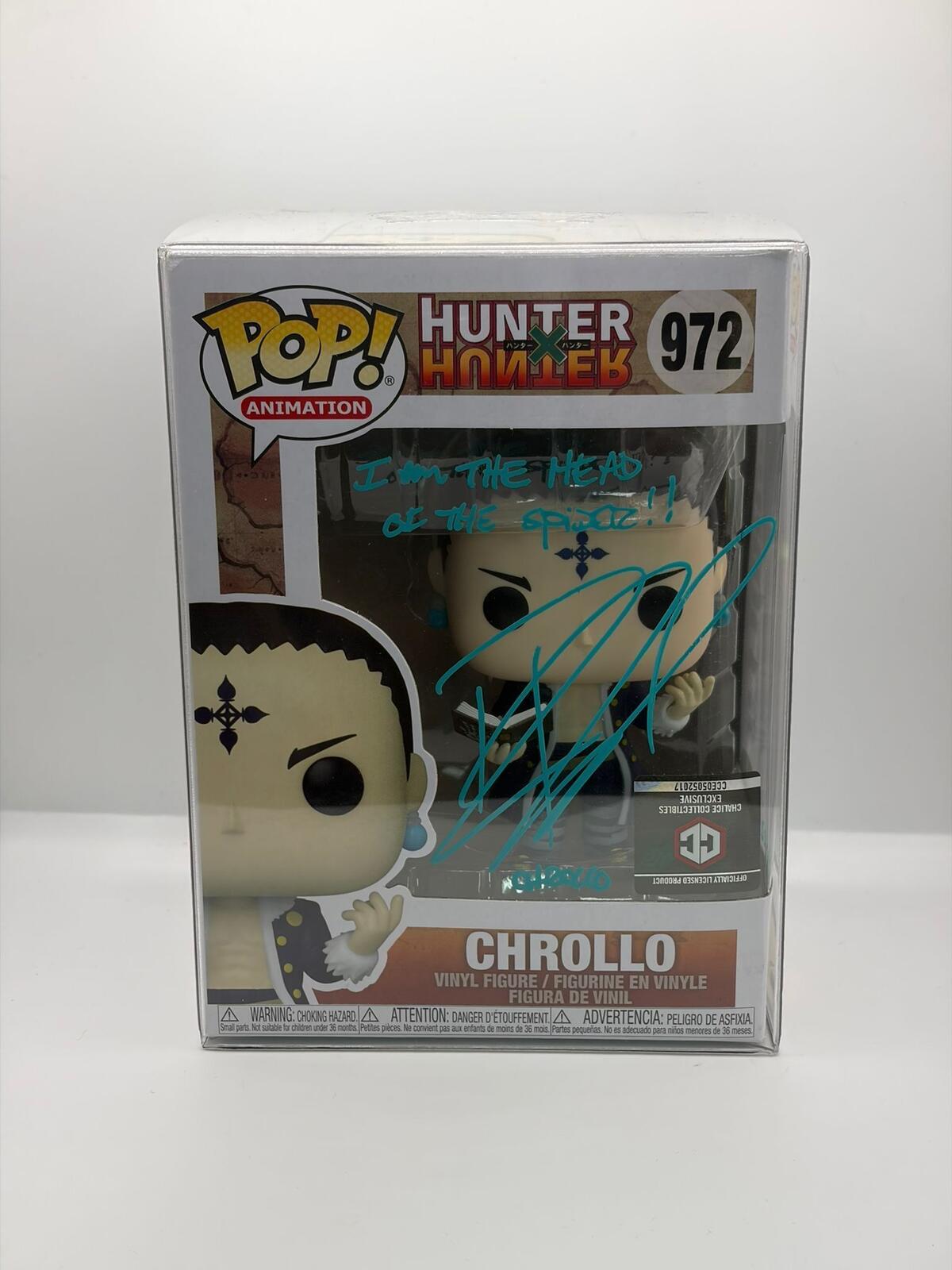 Funko Pop Animation Hunter x Hunter Chrollo Vinyl Figure #972 Autographed