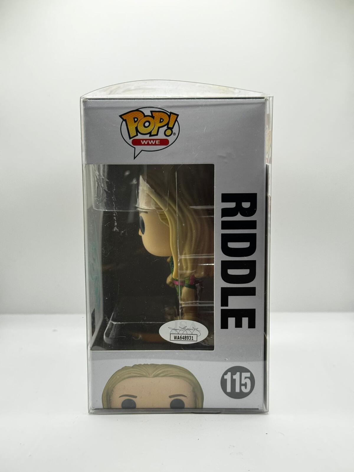 Funko Pop WWE Riddle #115 Autographed Vinyl Figure