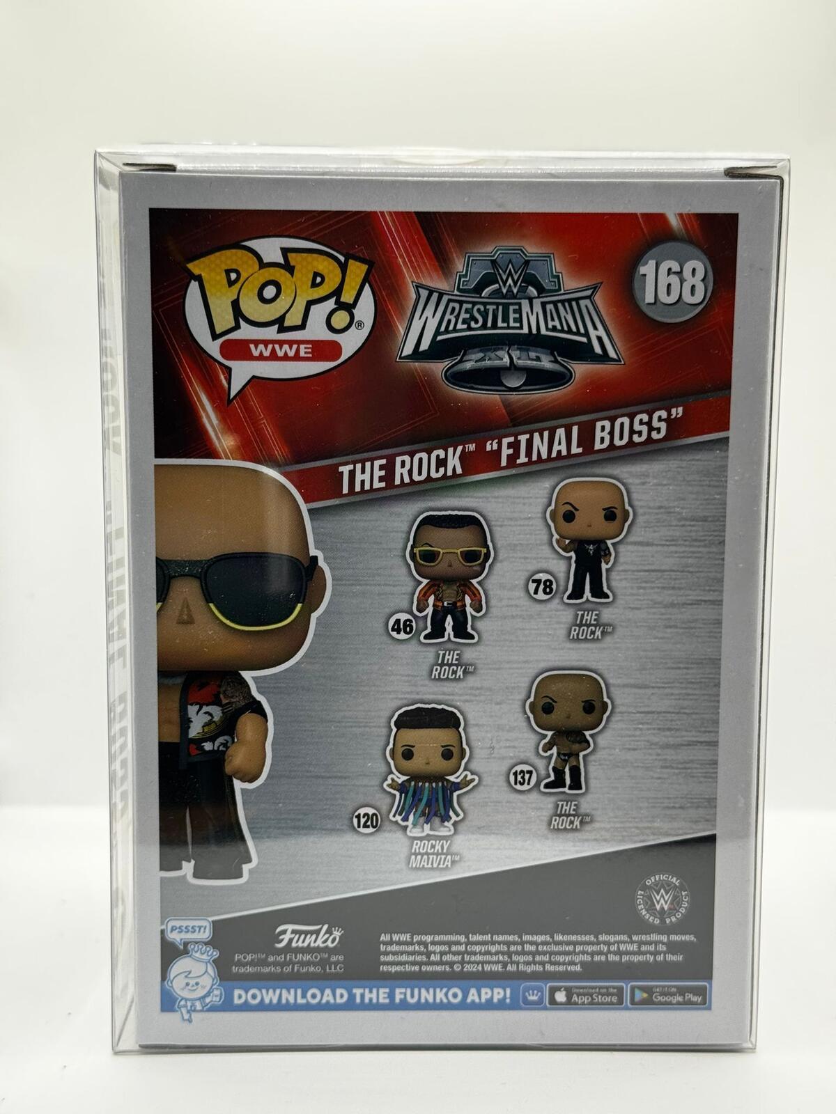 Funko Pop WWE The Rock "Final Boss" Vinyl Figure #168 Special Edition
