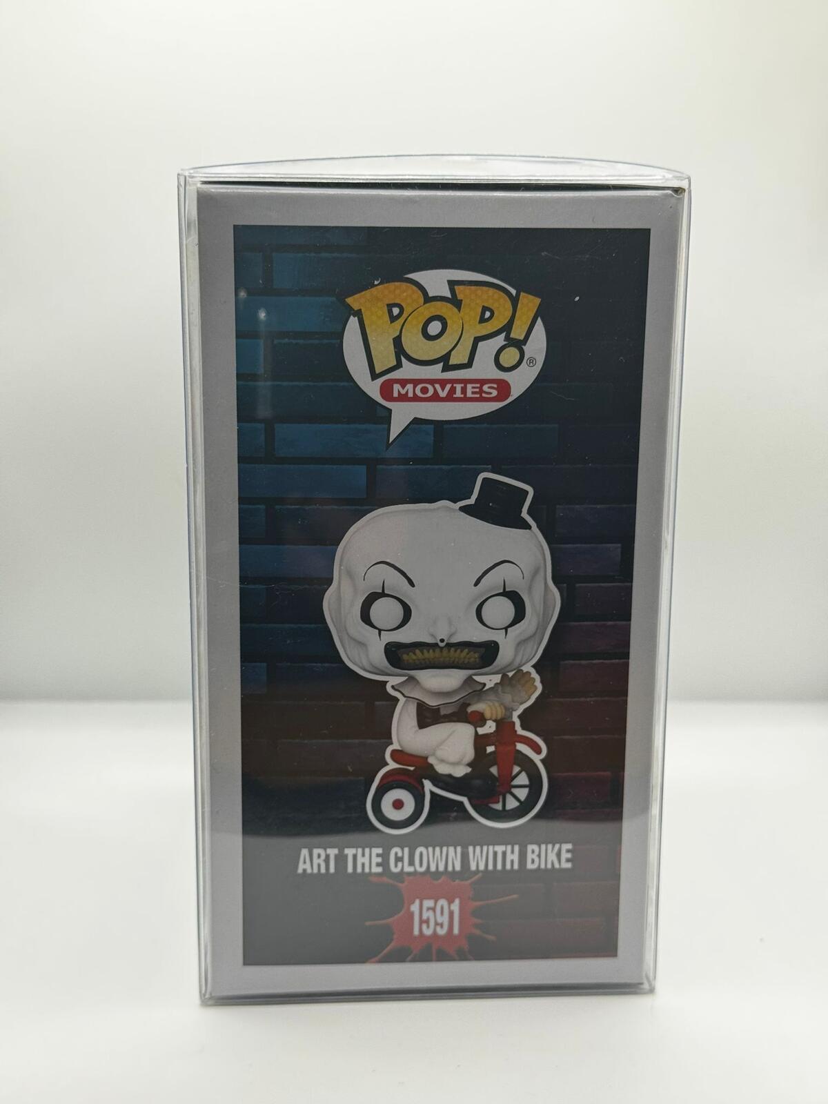 Funko Pop Terrifier Art the Clown with Bike #1591 Autographed with Protector