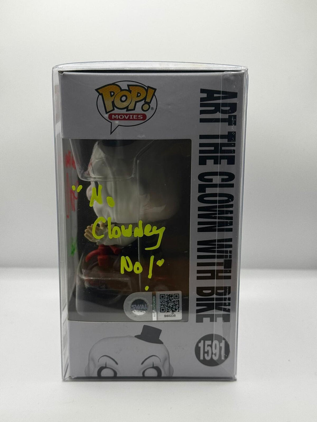 Funko Pop Terrifier Art the Clown with Bike #1591 Autographed with Protector