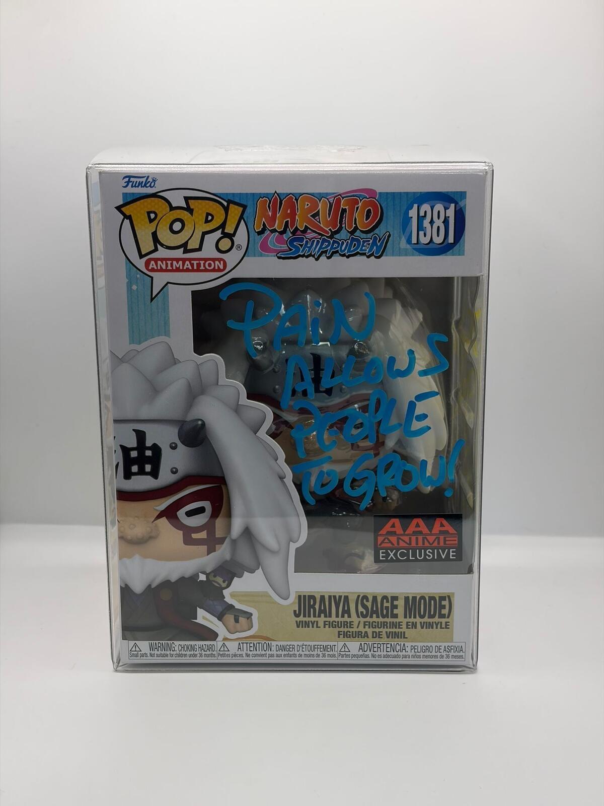 Funko Pop! Animation Naruto Shippuden Jiraiya (Sage Mode) #1381 AAA Autographed