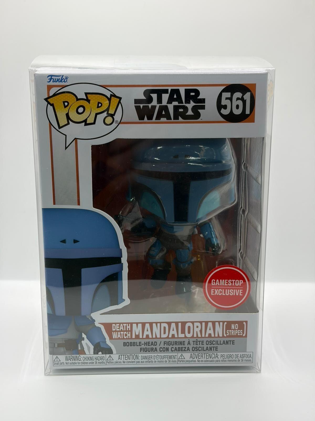 Funko Pop! Star Wars Death Watch Mandalorian No Stripes #561 Gamestop Exclusive