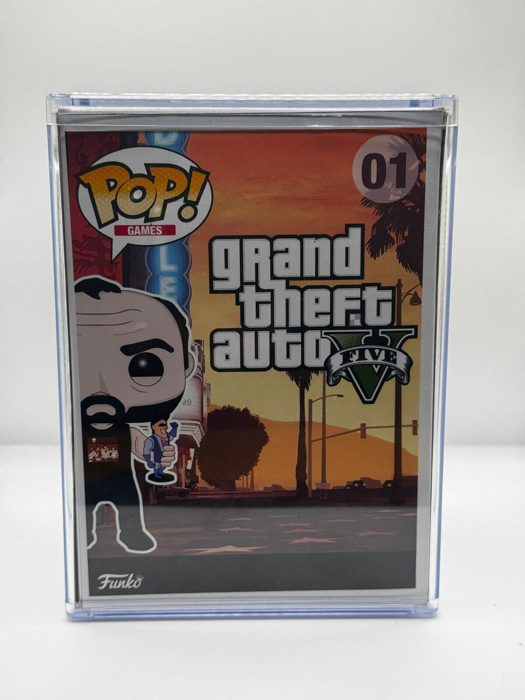 Funko Pop Grand Theft Auto V Trevor Vinyl Figure #01 with Protector Autographed