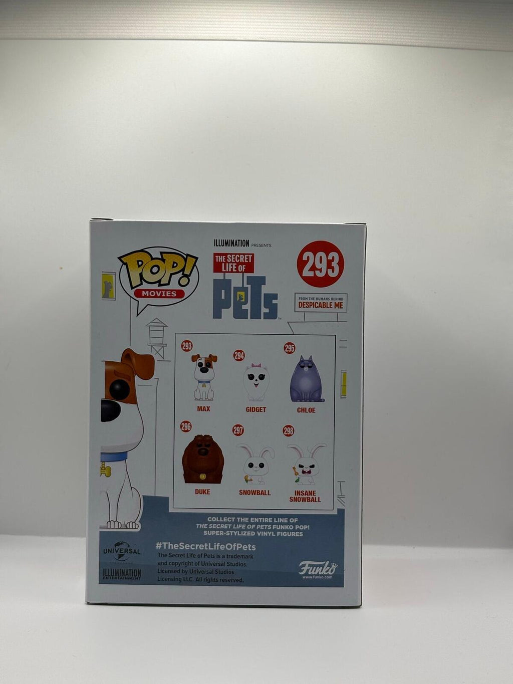 Funko Pop Movies #293 Max Vinyl Figure The Secret Life of Pets