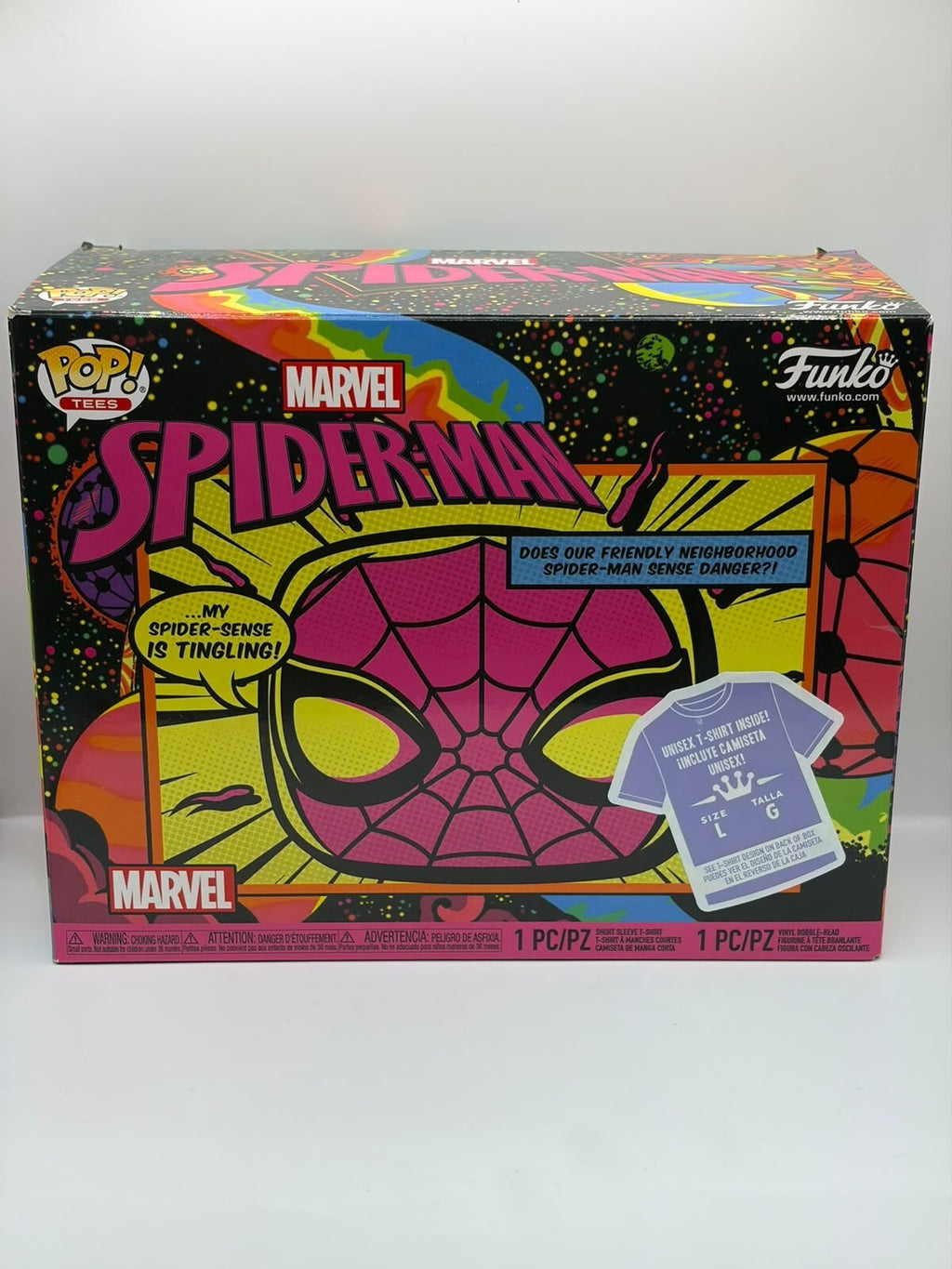 Funko Pop! Marvel Spider-Man Tee & Figure Set