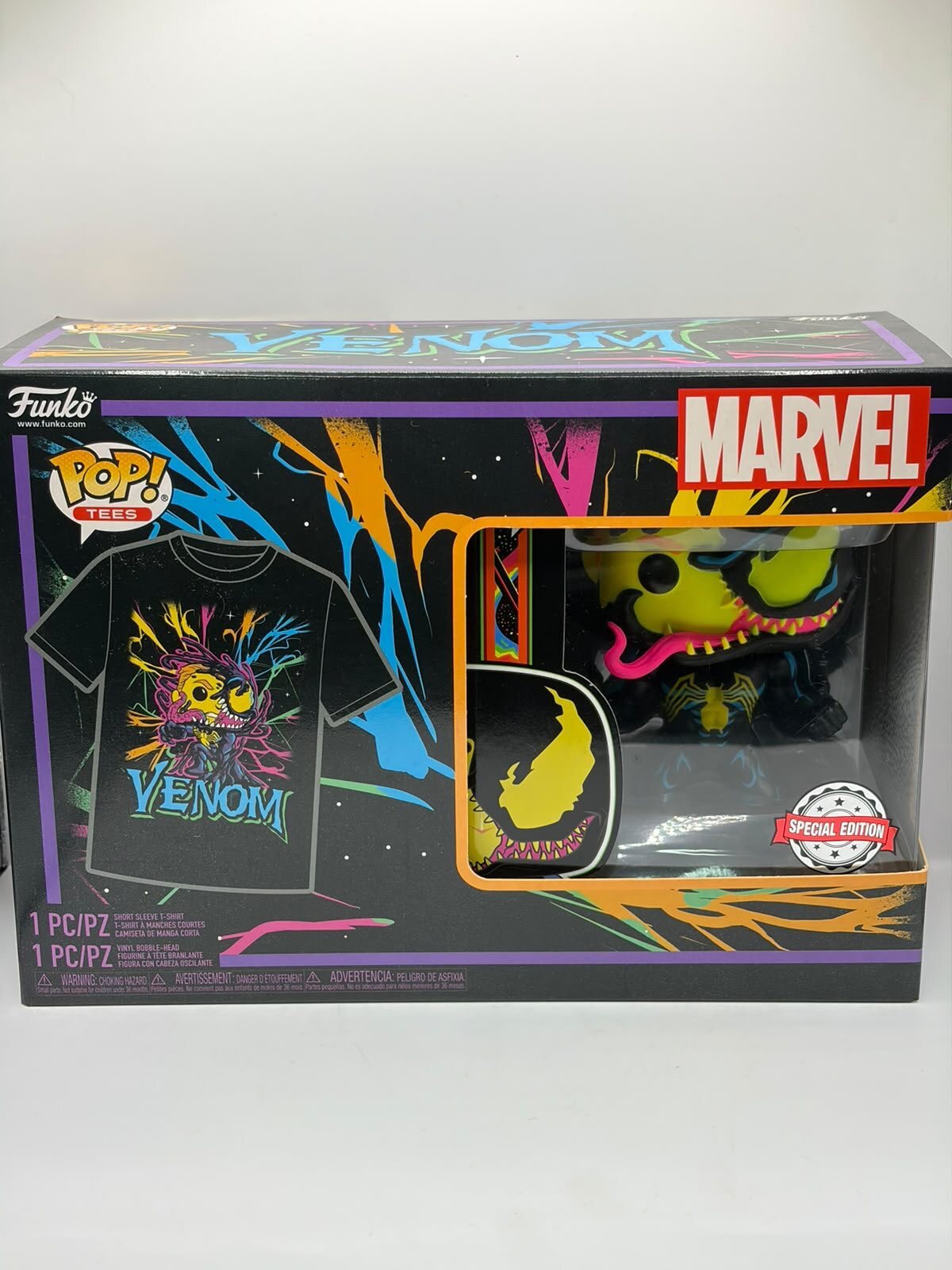 Funko Pop! Tees Marvel Venom Special Edition Figure and T-Shirt Set