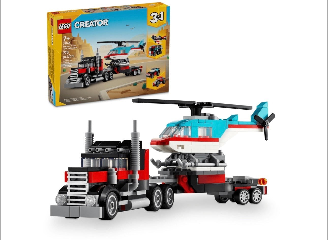 LEGO Creator 3-in-1 Truck and Helicopter 31146