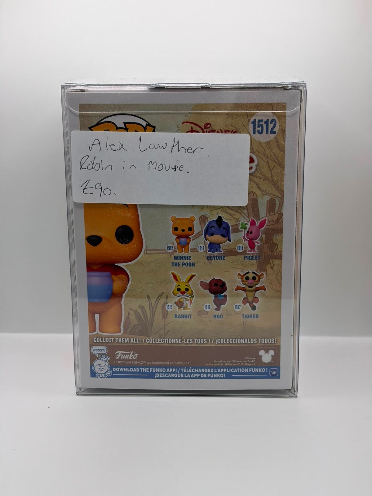 Funko Pop! Disney Winnie the Pooh Vinyl Figure #1512 Autographed with Certificate of Authenticity