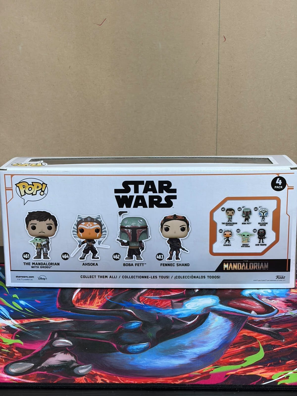 Funko Pop! Star Wars: The Mandalorian with Grogu, Ahsoka, Boba Fett & Fennec Shand 4-Pack