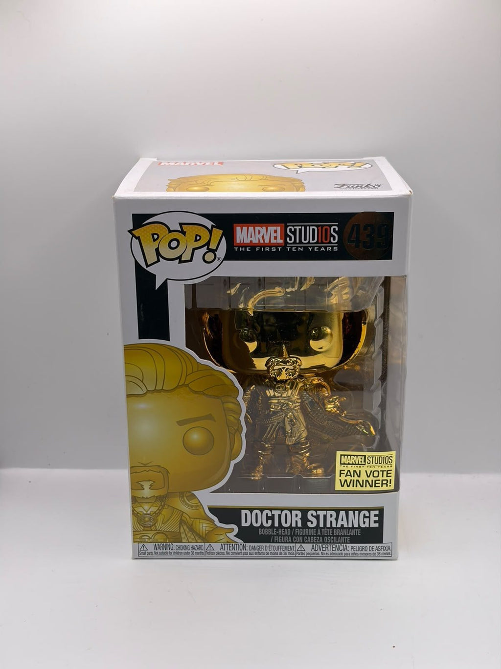 Funko Pop! Marvel Doctor Strange Gold Chrome #439 Vinyl Figure in Box