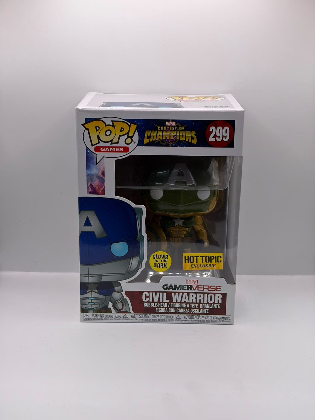 Funko Pop! Games Marvel Contest of Champions Civil Warrior #299 Vinyl Figure,Hot Topic Exclusive