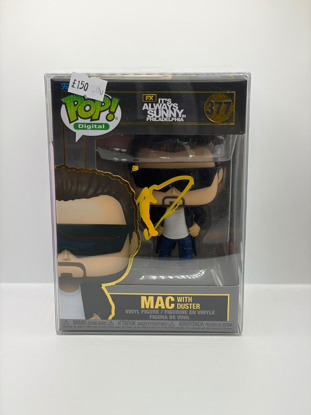 Funko Pop Digital Mac with Duster #377 from It's Always Sunny in Philadelphia Signed by Charlie Day