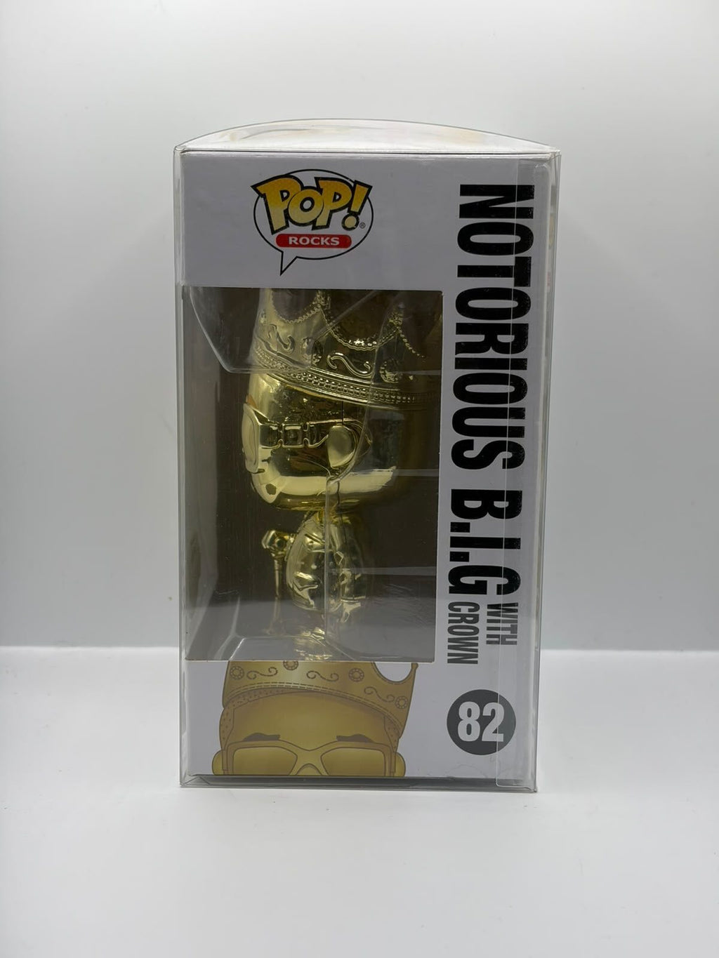 Funko Pop! Rocks The Notorious B.I.G. #82 Gold Special Edition Vinyl Figure with Crown