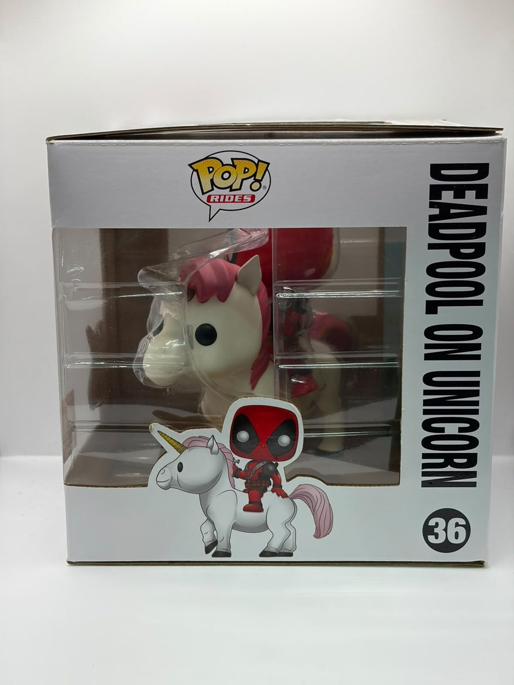 Funko Pop! Rides Deadpool on Unicorn #36 Marvel Collector Corps Exclusive