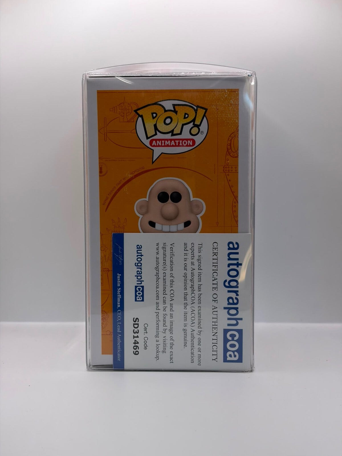 Funko Pop! Animation Wallace & Gromit Vinyl Figure #1744 Autographed