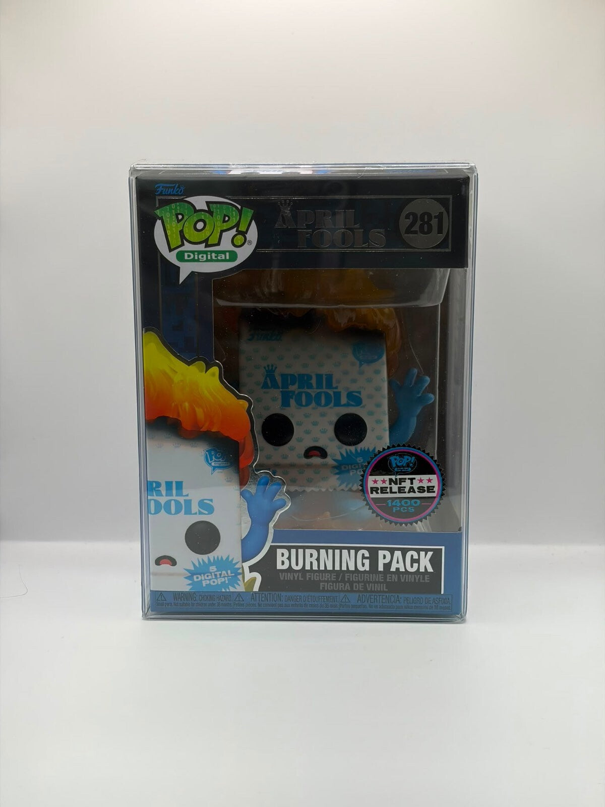 Funko Pop! Digital April Fools Burning Pack Vinyl Figure #281 - Limited NFT Release