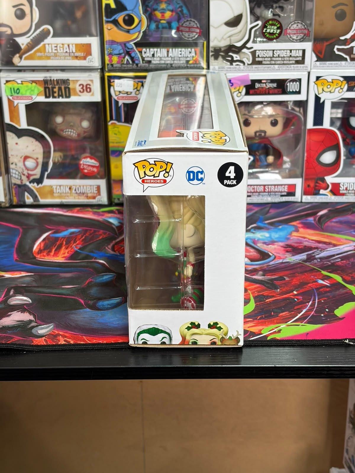 Funko Pop! DC Super Heroes 4-Pack: Superman, Batman, The Joker & Harley Quinn