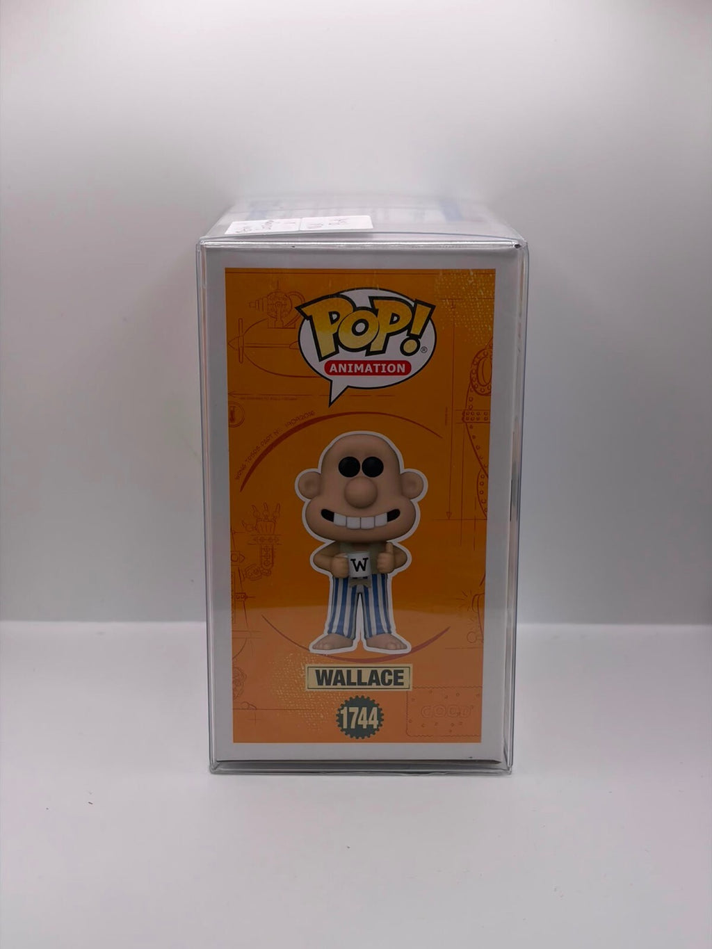 Funko Pop! Animation Wallace #1744 Vinyl Figure Dual Signed by Merlin Crossingham & Nick Park with Autograph COA