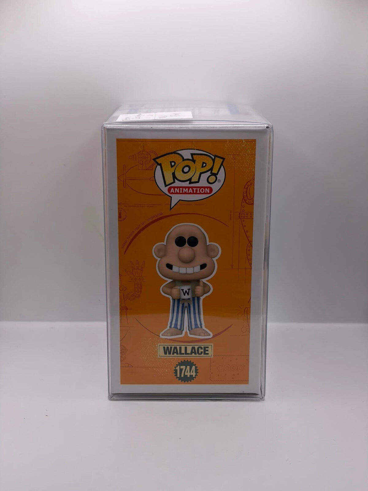 Funko Pop! Animation Wallace #1744 Vinyl Figure Dual Signed by Merlin Crossingham & Nick Park with Autograph COA