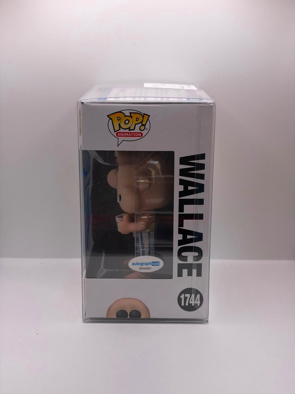 Funko Pop! Animation Wallace #1744 Vinyl Figure Dual Signed by Merlin Crossingham & Nick Park with Autograph COA