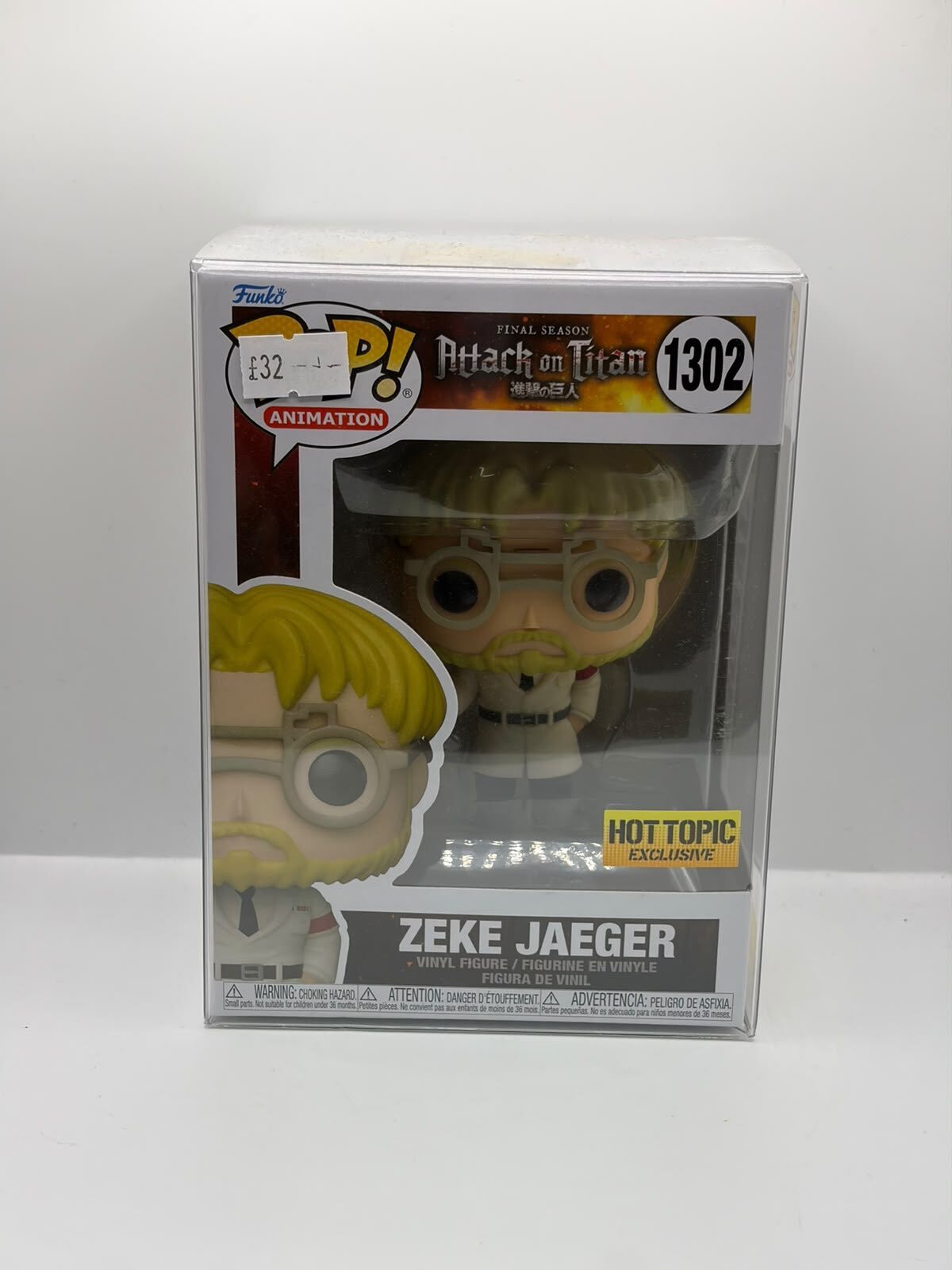 Funko Pop! Animation Attack on Titan Zeke Jaeger #1302 Hot Topic Exclusive