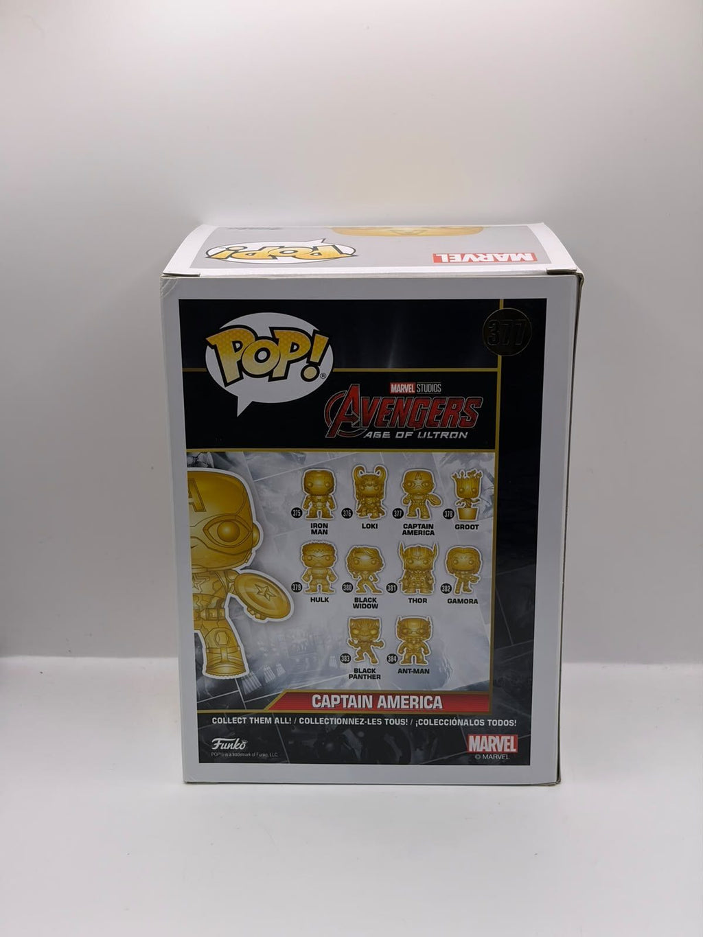 Funko Pop! Marvel Studios 10th Anniversary Captain America #377 Gold