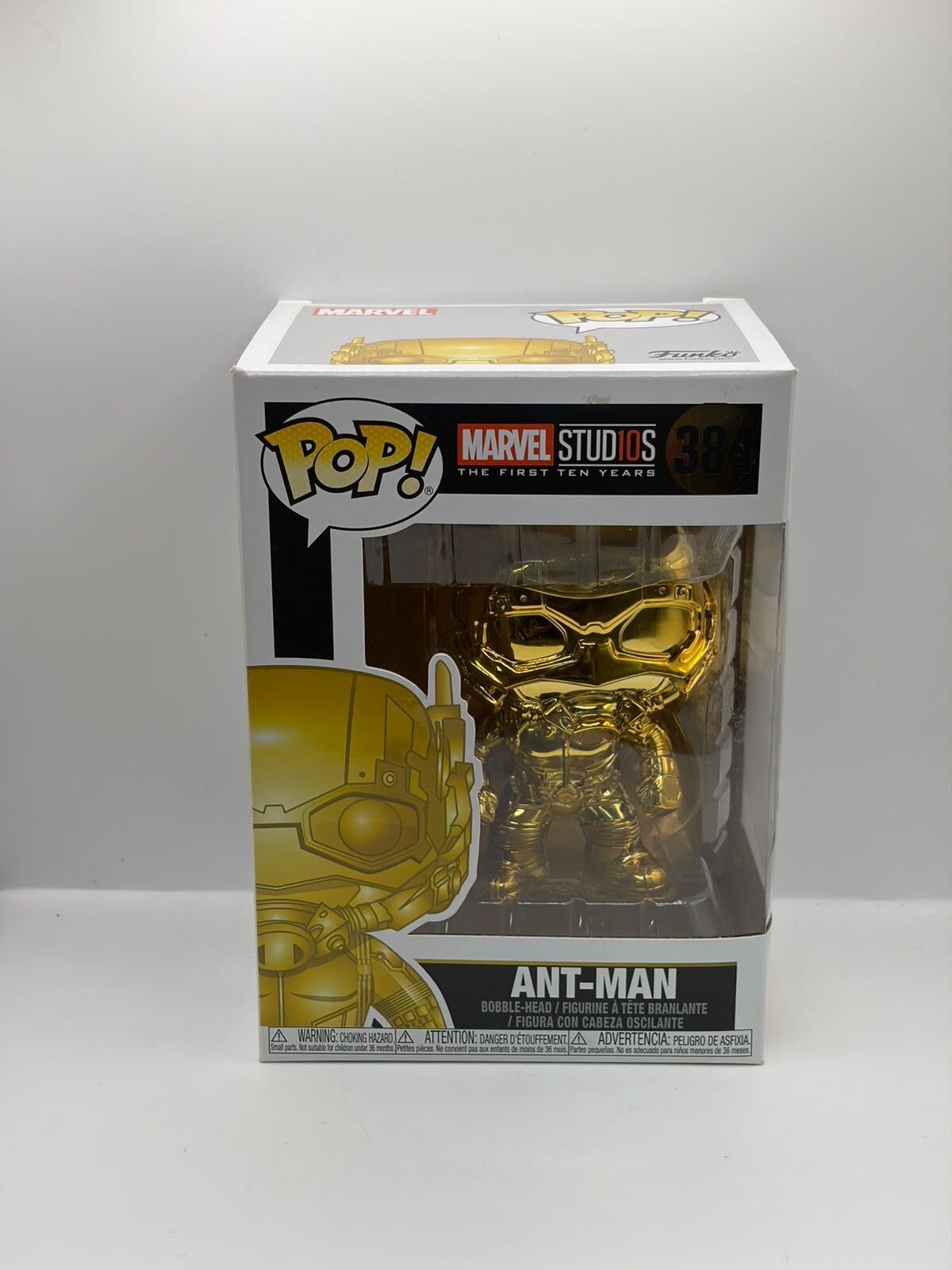 Funko Pop! Marvel Studios Ant-Man #384 Gold Metallic Vinyl Figure in Box