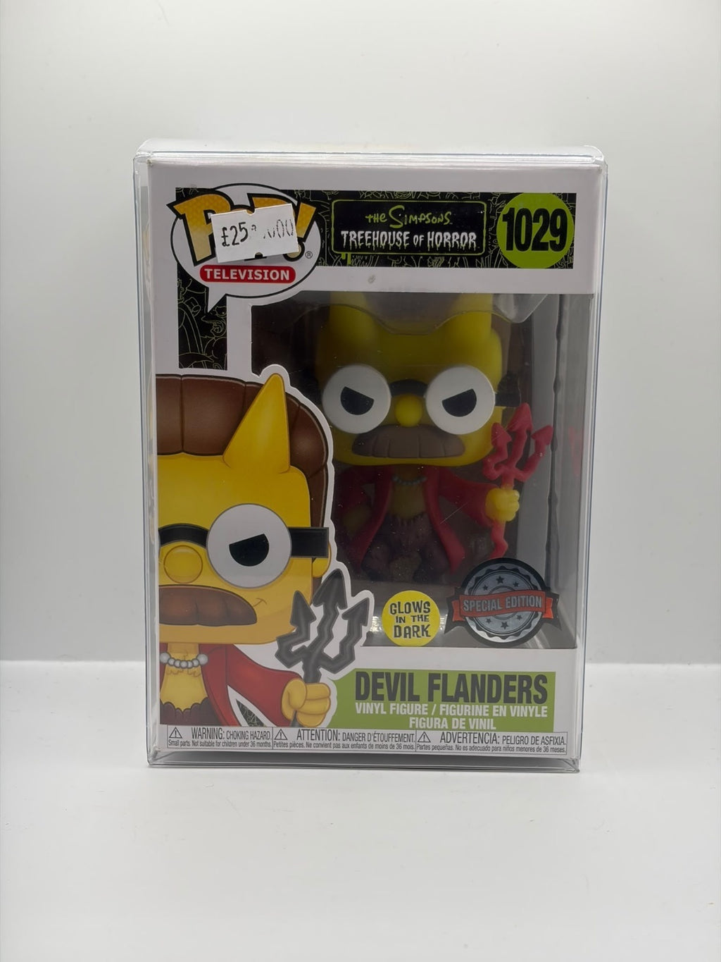 Funko Pop! Television The Simpsons Treehouse of Horror Devil Flanders Vinyl Figure #1029 Special Edition Glow in the Dark