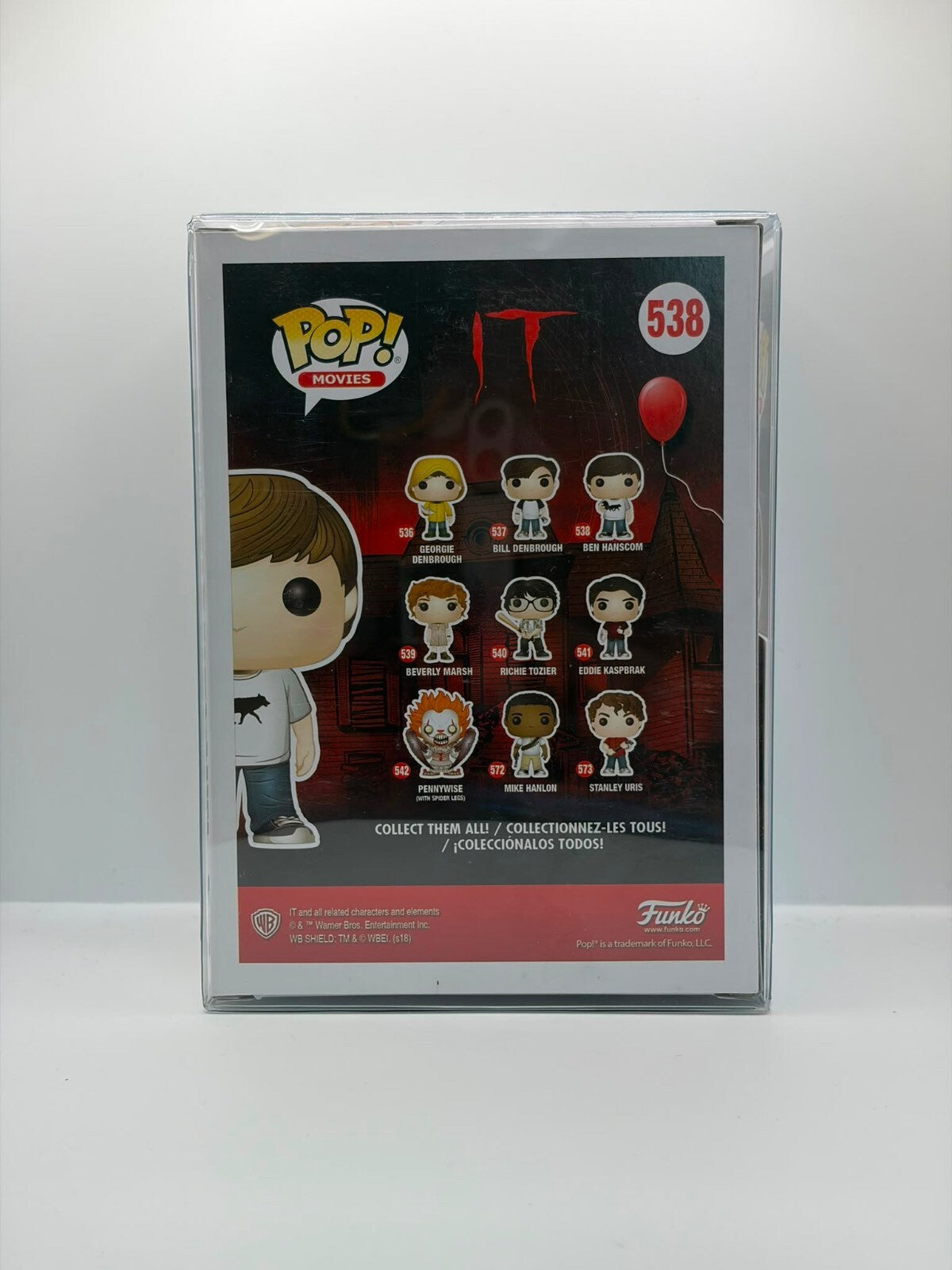 Funko Pop! Movies IT Ben Hanscom Glow in the Dark Vinyl Figure #538 Autographed