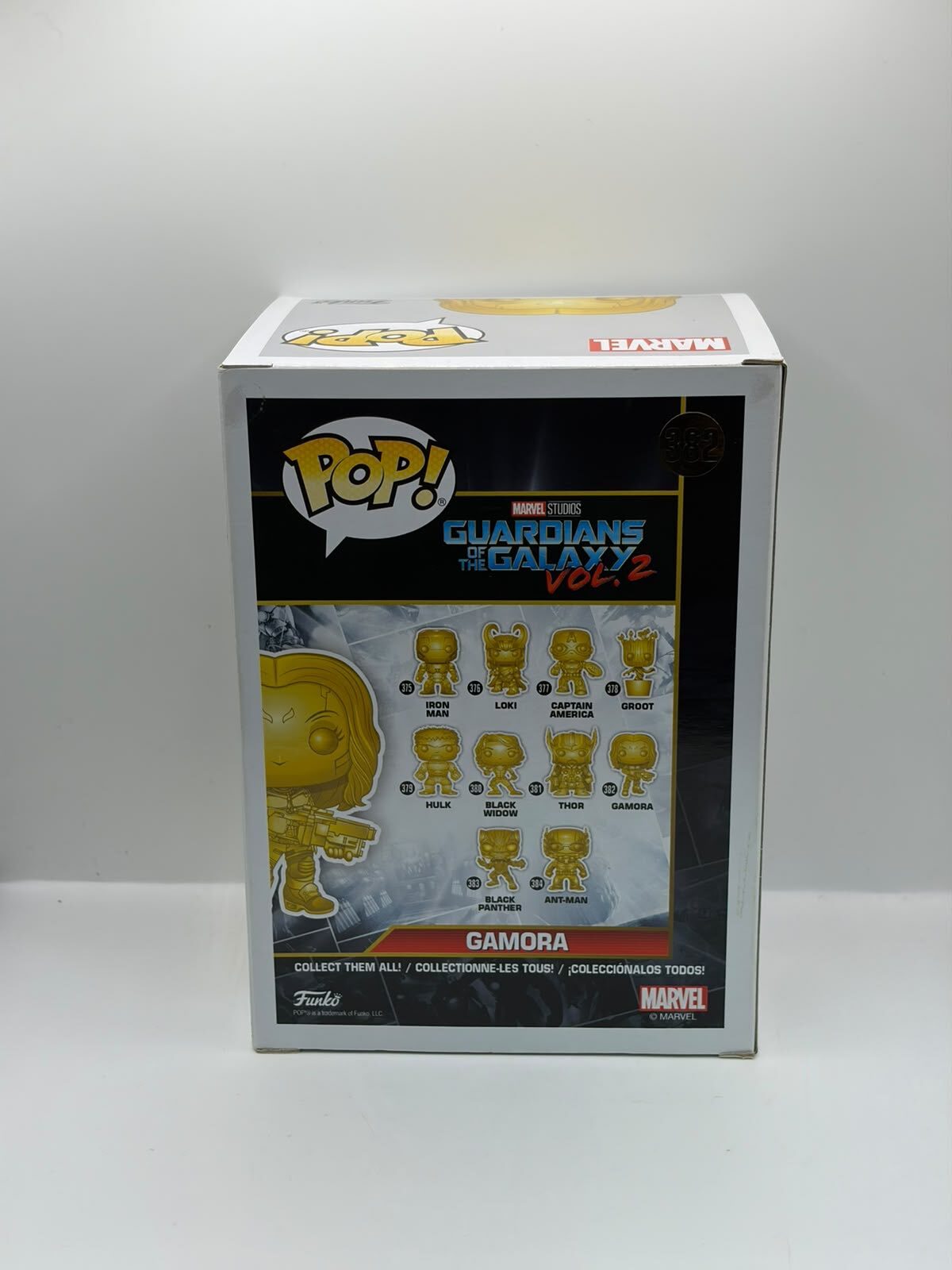 Funko Pop! Marvel Studios Gamora #382 Gold Metallic Vinyl Figure