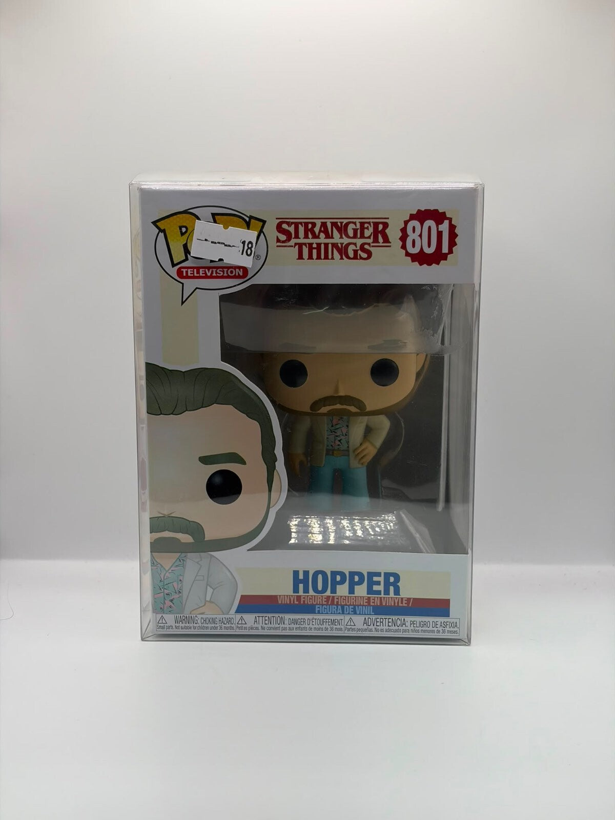 Funko Pop! Stranger Things Hopper Vinyl Figure #801 - Collectible TV Series Toy