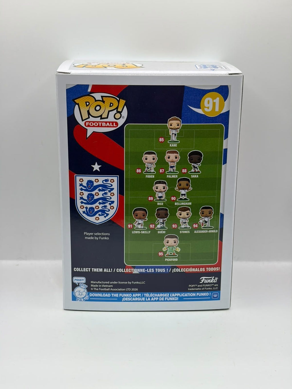 Funko Pop! Football Myles Lewis-Skelly Vinyl Figure #91 England National Team