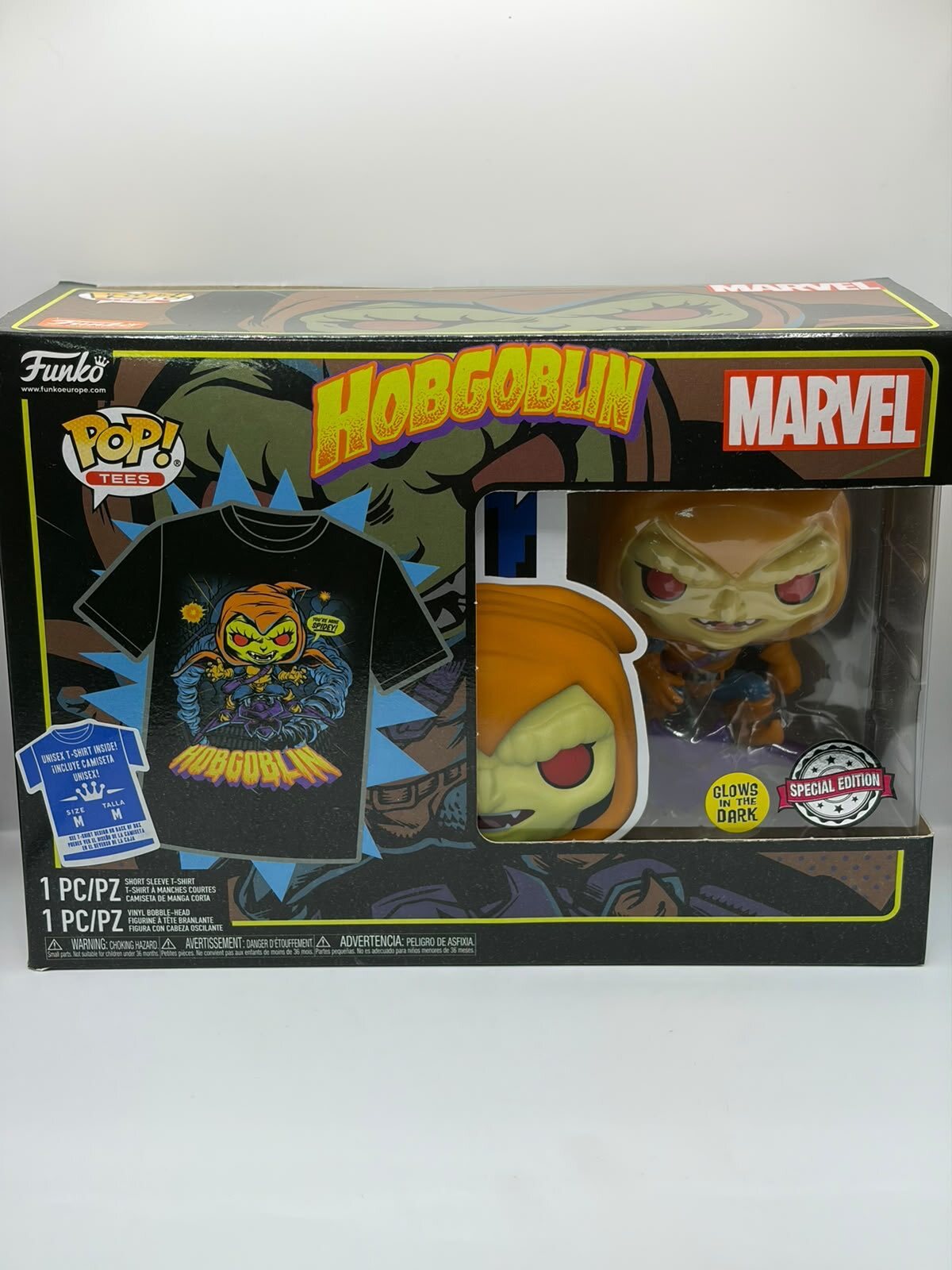 Funko Pop! Tees Marvel Hobgoblin Special Edition Figure & T-Shirt Set