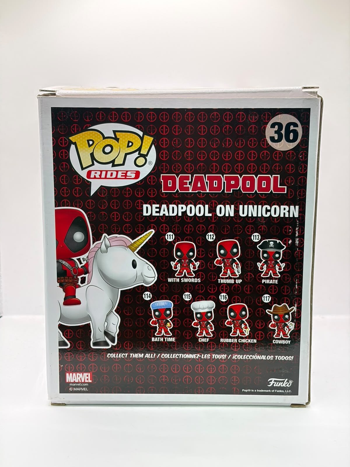 Funko Pop! Rides Deadpool on Unicorn #36 Marvel Collector Corps Exclusive
