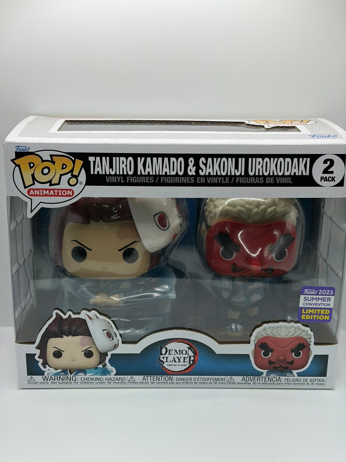 Funko Pop! Animation Demon Slayer Tanjiro Kamado & Sakonji Urokodaki 2-Pack