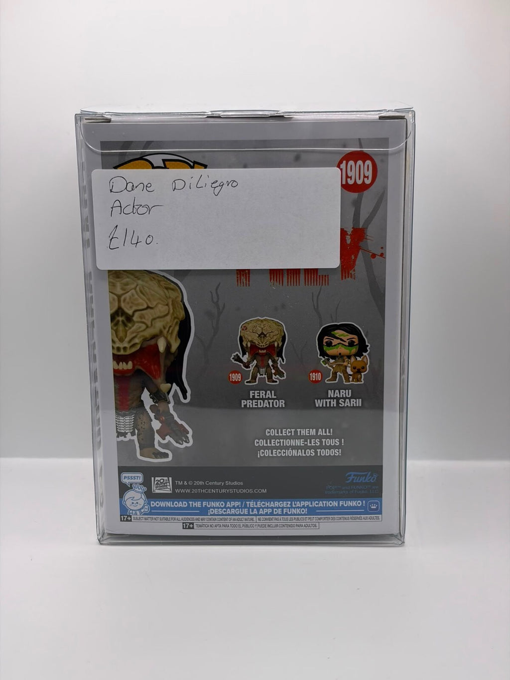 Funko Pop! Movies Prey 1909 Feral Predator Vinyl Figure Signed