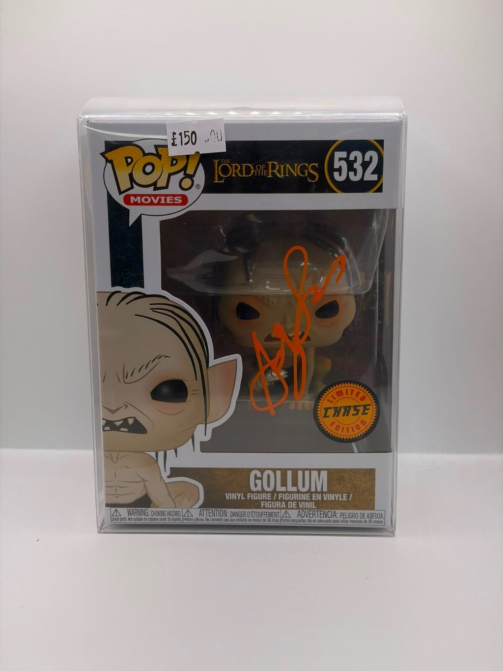 Funko Pop! Movies Lord of the Rings Gollum #532 Chase & Signed