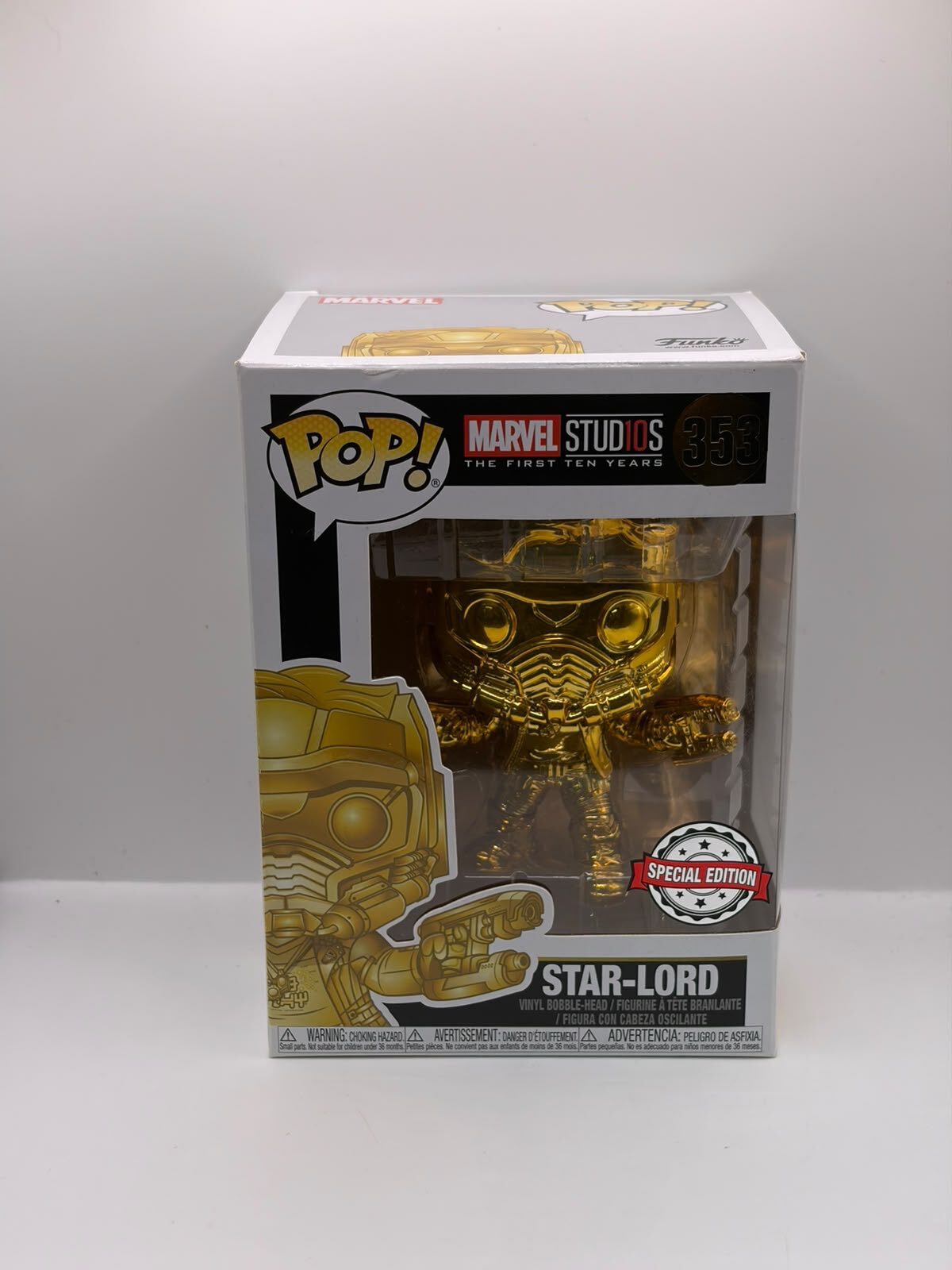 Funko Pop! Marvel Studios Star-Lord #353 Gold Special Edition