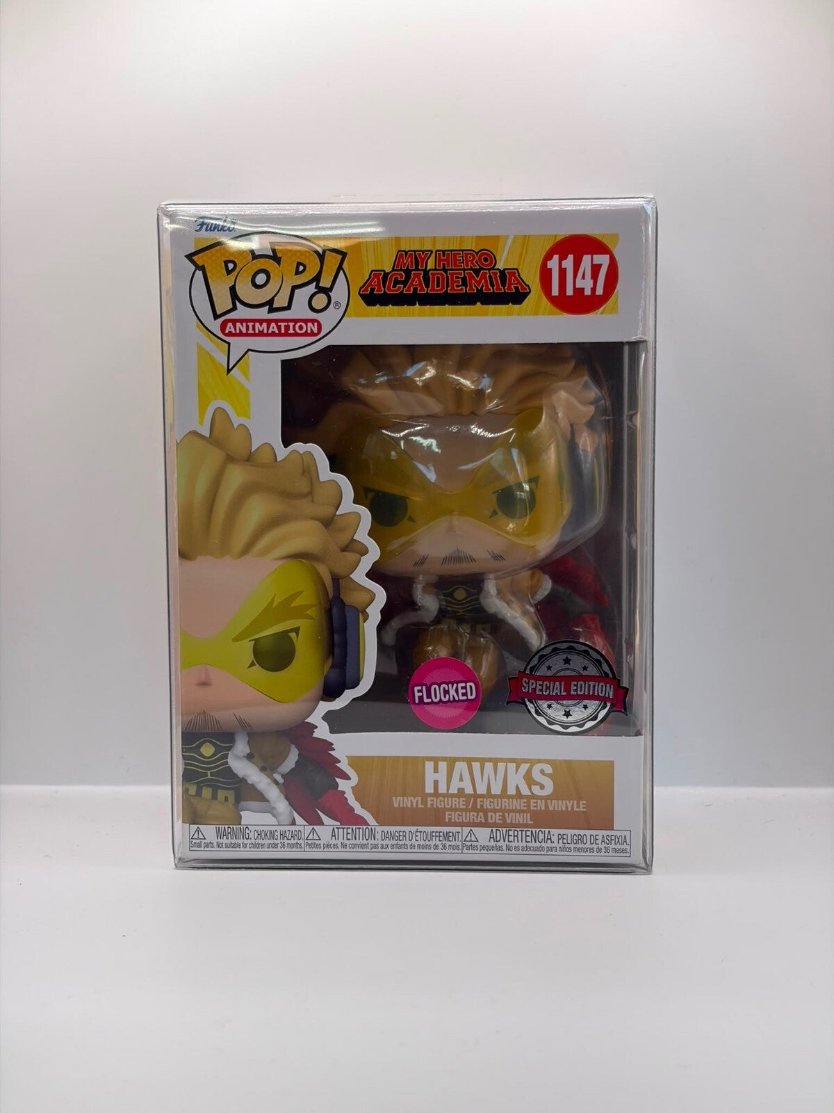 Funko Pop! Animation My Hero Academia Hawks #1147 Flocked Special Edition Vinyl Figure