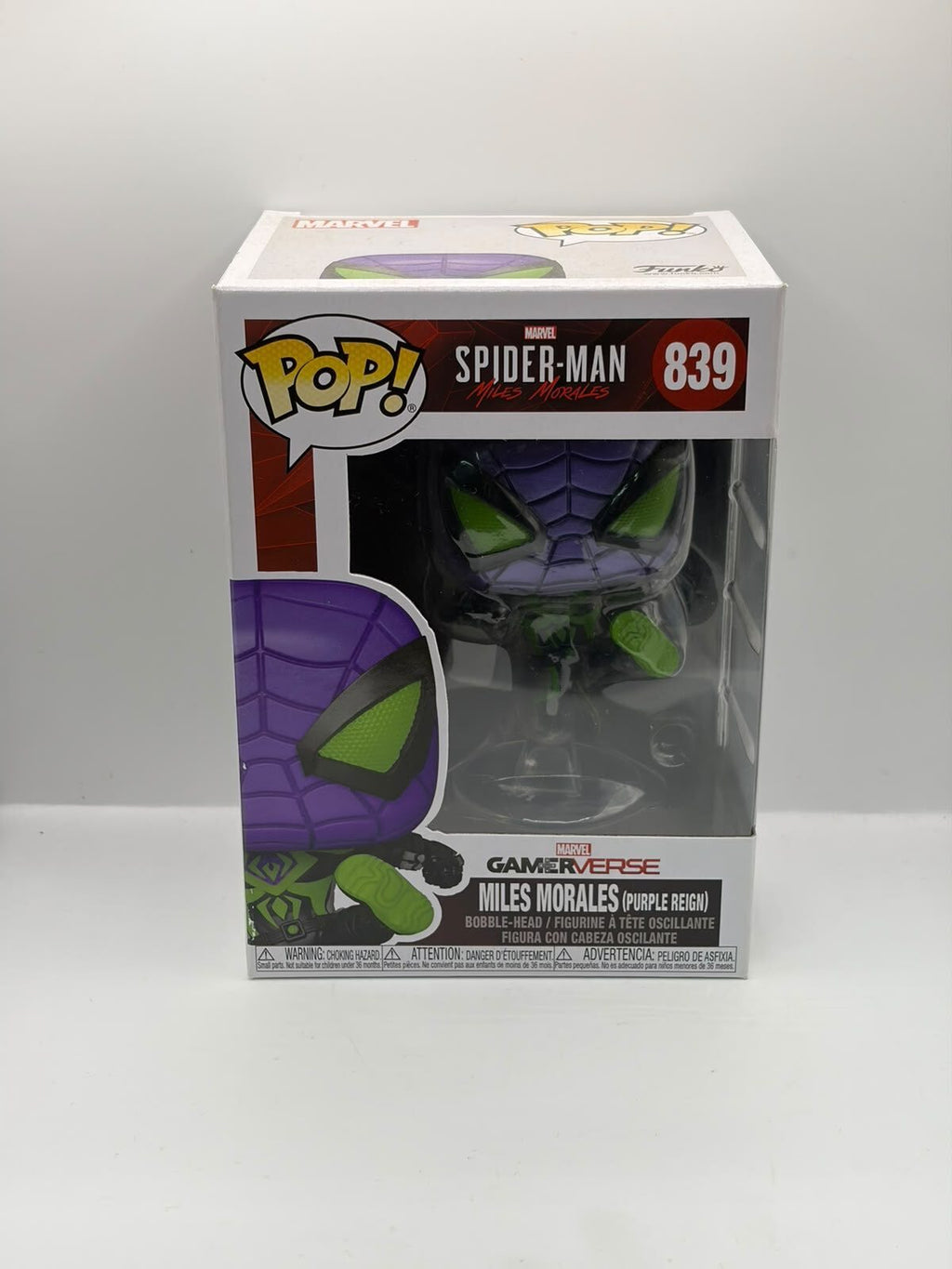 Funko Pop! Marvel Spider-Man: Miles Morales (Purple Reign) #839 Vinyl Figure