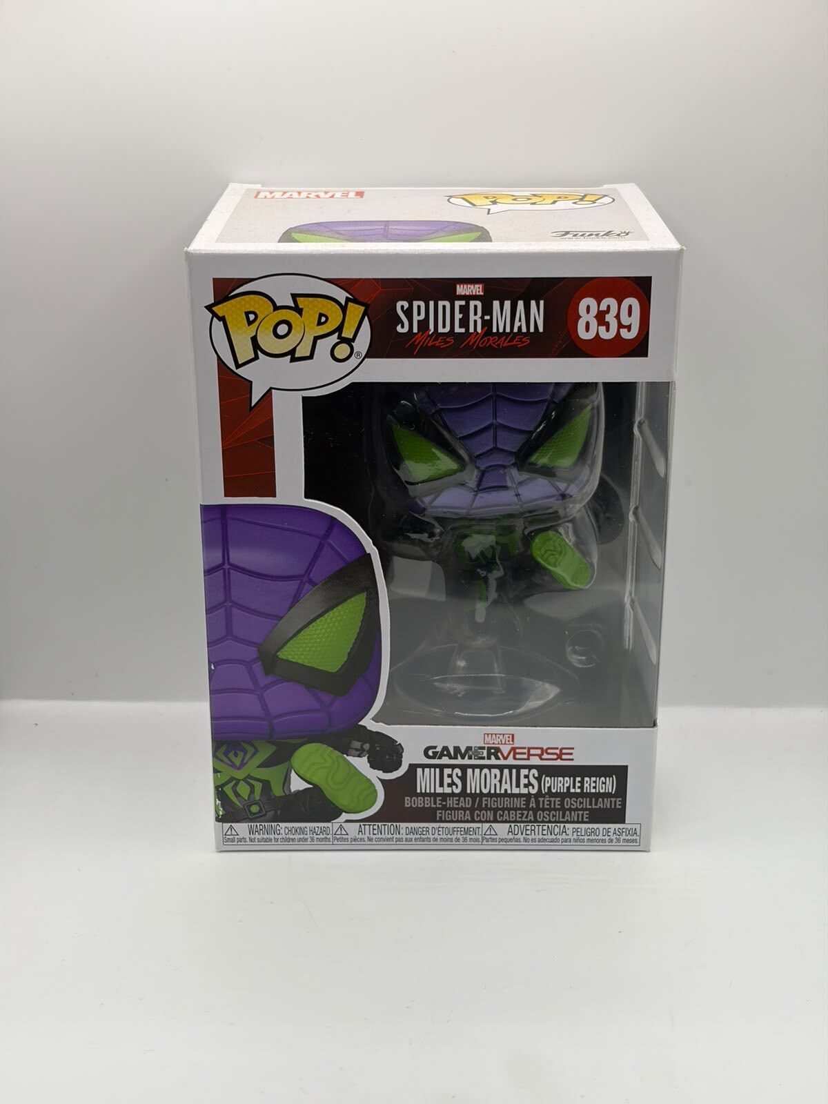 Funko Pop! Marvel Spider-Man: Miles Morales (Purple Reign) #839 Vinyl Figure
