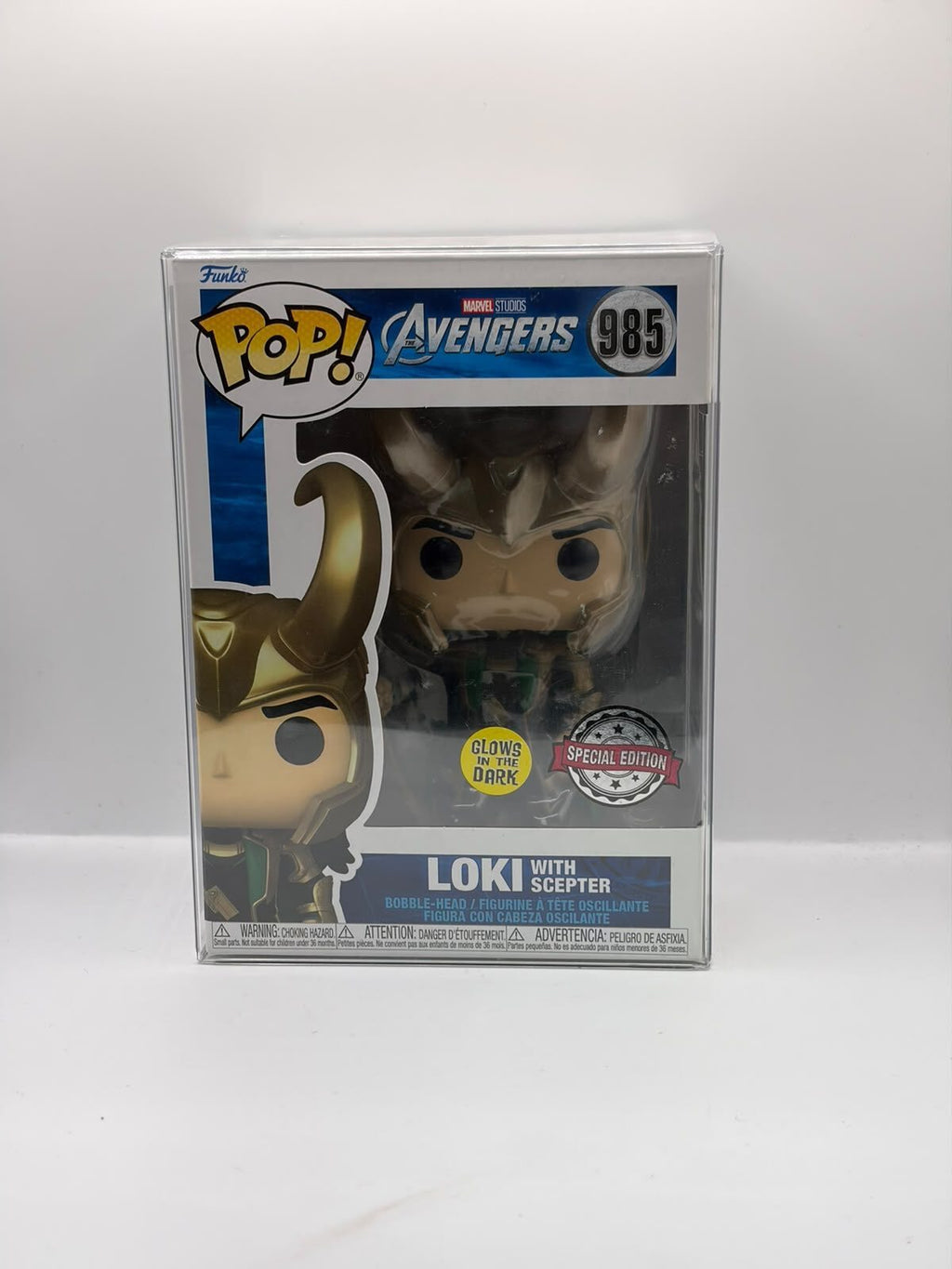 Funko Pop! Marvel Avengers Loki with Scepter #985 Glow in the Dark Special Edition