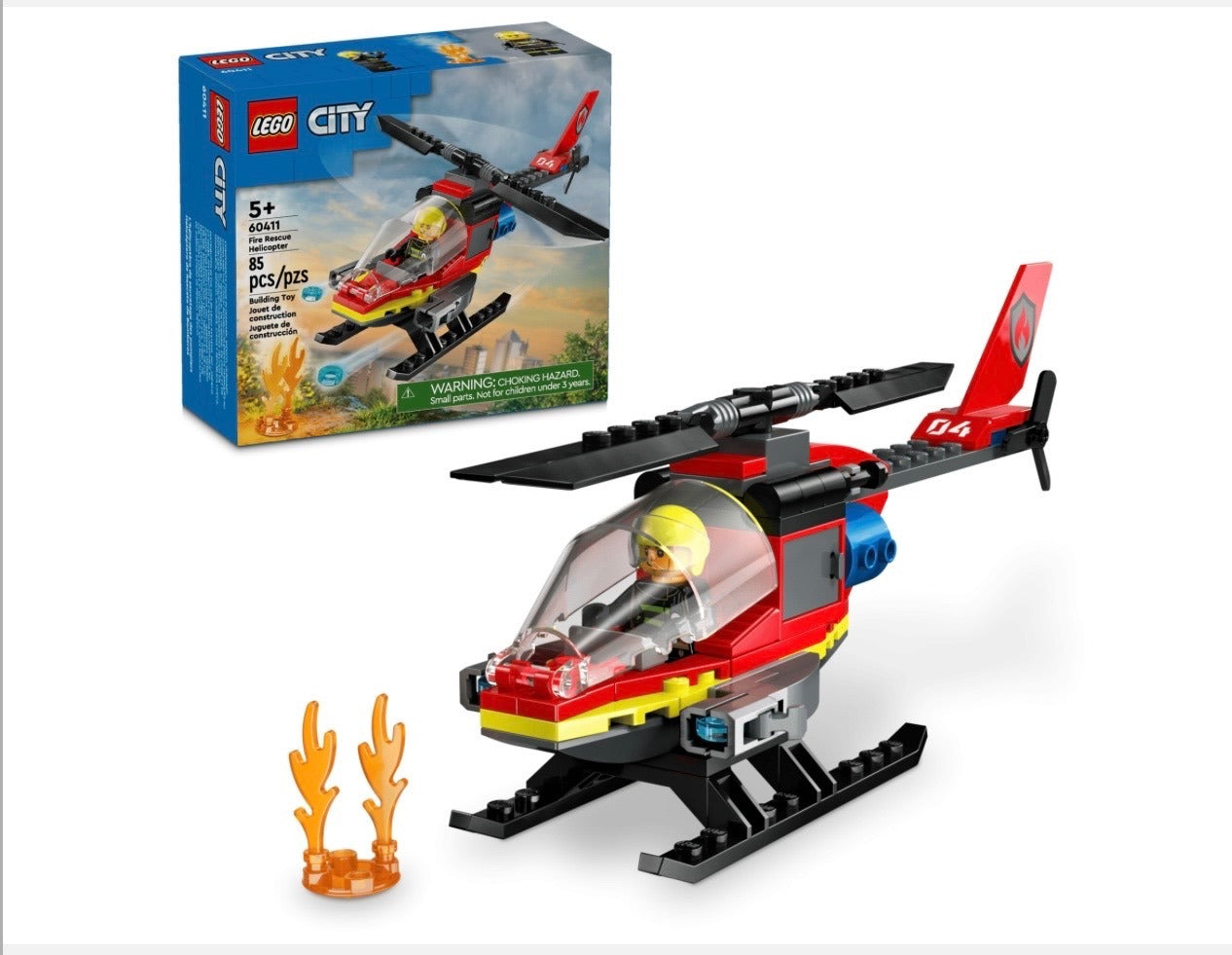 LEGO City Fire Helicopter Building Set 60411