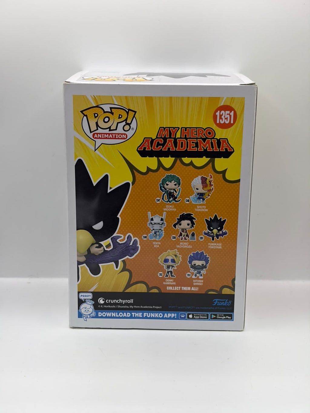 Funko Pop! Animation My Hero Academia Fumikage Tokoyami Vinyl Figure #1351