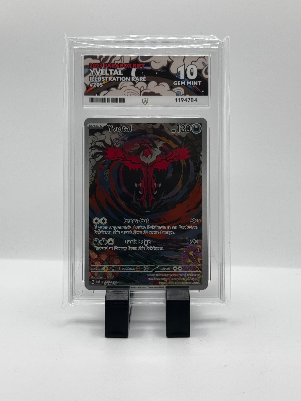 Pokemon Yveltal Illustration Rare 295/182 ACE Graded 10 Gem Mint Card
