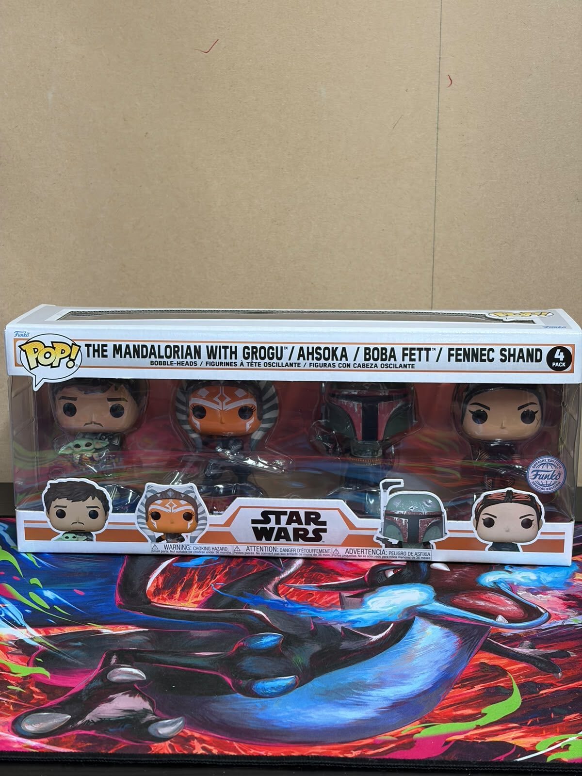 Funko Pop! Star Wars: The Mandalorian with Grogu, Ahsoka, Boba Fett & Fennec Shand 4-Pack