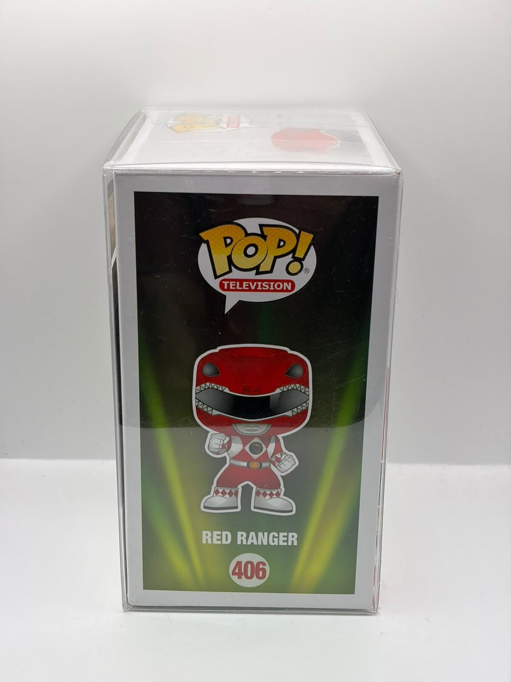 Funko Pop! Television Mighty Morphin Power Rangers Red Ranger #406, Signed