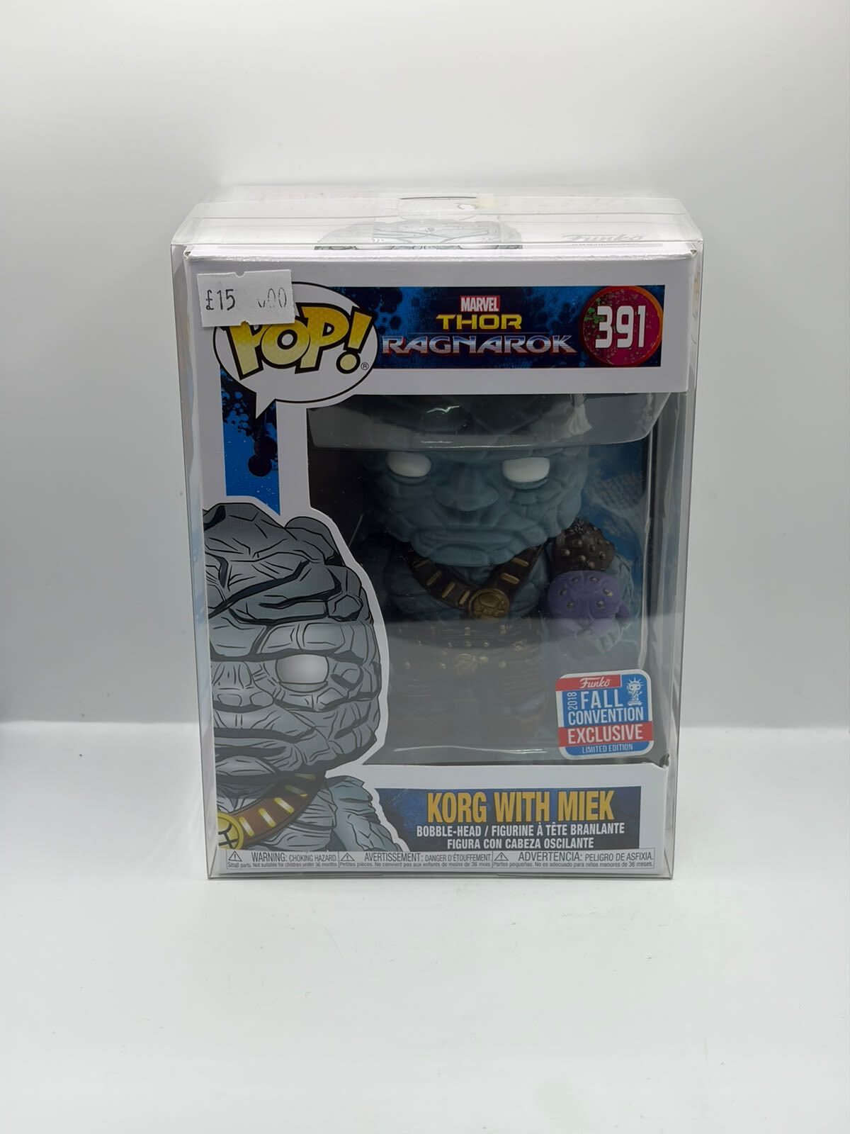 Funko Pop! Marvel Thor: Ragnarok Korg with Miek #391 Fall Convention Exclusive